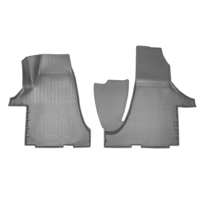 Коврики салонные для Volkswagen Transporter T6 3D (2015) (передняя пара) (серый)