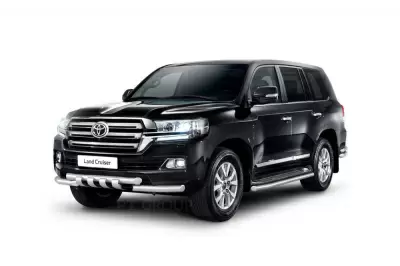 Защита переднего бампера двойная с зубьями 63/63мм (НПС) Toyota LAND CRUISER 200 2014-