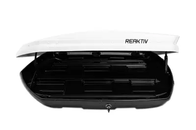 Автобокс REAKTIV Bolid 360 белый глянцевый двустороннее 450 л от интернет-магазина AUTOBOKS.kz. 