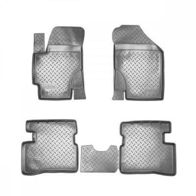Коврики салонные для Kia Picanto (JA) 3D (2017) (серый)