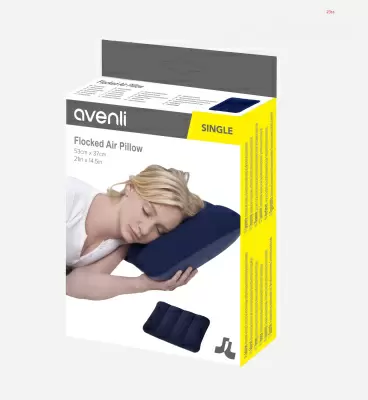 Надувная подушка Avenli I-beam синий, 53x37 см, 137002 