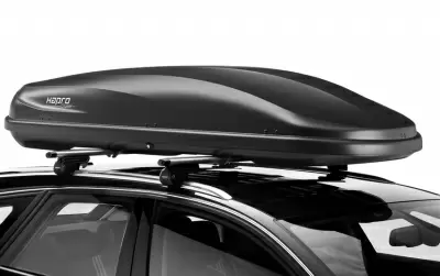 Автобокс Hapro Cruiser 10.8 (600 л) черный матовый двустороннее от интернет-магазина AUTOBOKS.kz. 