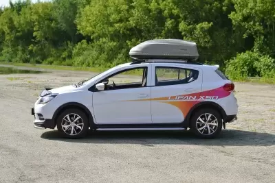 Автобокс на крышу Серый Turino Compact Аэродинамический от интернет-магазина AUTOBOKS.kz. 