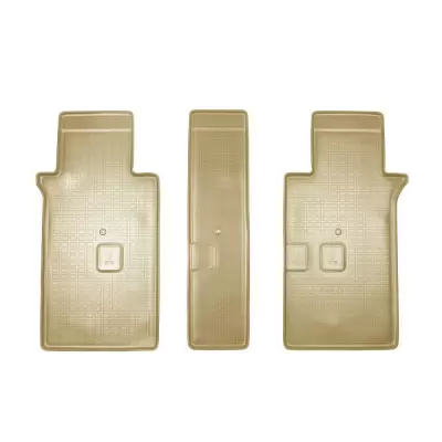 Коврики салонные для Kia Carnival IV (2020) (3 ряд 8-ми местная версия) (бежевый)