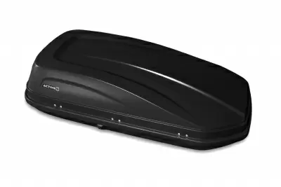 Автобокс на крышу PT-Group Аэродинамический "ACTIVE S"  Черный ДВУСТОРОННЕЕ открывание от интернет-магазина AUTOBOKS.kz. 