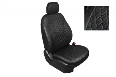 Авточехол экокожа Seintex 88947 Nissan X-Trail T-32 2014+ ромб черный