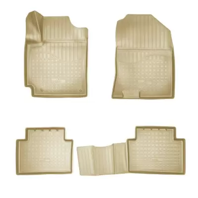 Коврики салонные для Hyundai Kona 3D (2017) (ДВС, Североамериканский рынок) (бежевый)