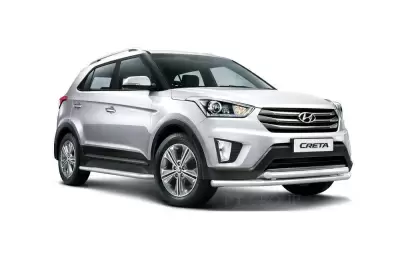 Защита порогов с алюминиевой площадкой O51 мм (НПС - нерж.) Hyundai CRETA с 2016