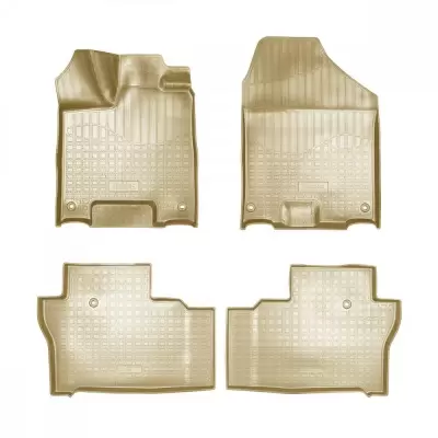 Коврики салонные для Honda Pilot (2008) (3 ряд) (бежевый)