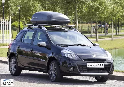 Автобокс Hapro Roady 350 (300 л) черный матовый одностороннее от интернет-магазина AUTOBOKS.kz. 
