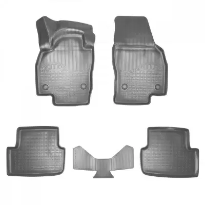 Коврики салонные для Volkswagen Polo (SD) 3D (2010) (серый)