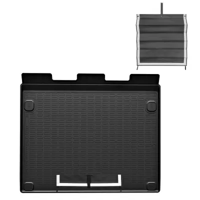 Коврики в багажное отделение с текстильным фартуком для Peugeot Rifter I SWB (2024) (short wheel base)