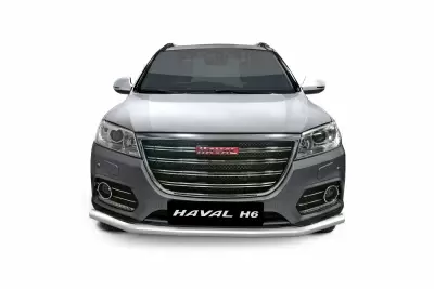 Защита переднего бампера одинарная 63 мм (НПС - нерж.) HAVAL H6 с 2014 от Интернет-Магазина Autoboks.kz