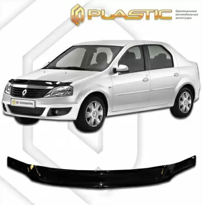 Мухобойка (дефлектор капота) для Renault Logan 2010-2013 (арт. 2010010103927)