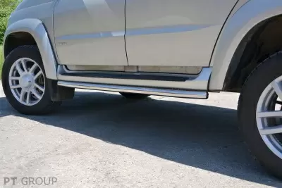 Защита порогов окантовка O51мм (НПС) UAZ Patriot 2014- от интернет-магазина AUTOBOKS.kz. 