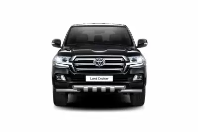 Защита переднего бампера двойная с зубьями 63/63мм (НПС) Toyota LAND CRUISER 200 2014- от Интернет-Магазина Autoboks.kz