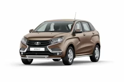 Защита переднего бампера двойная O51/51 мм (НПС) LADA XRAY с 2016 от Интернет-Магазина Autoboks.kz