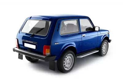 Защита порогов с алюминиевой площадкой O51 мм (НПС) LADA 4x4 2121 с 1995 / 4х4 Urban c 2015