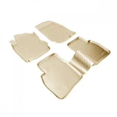 Коврики салонные для Nissan Navara lux (2005) (зад) (бежевый)
