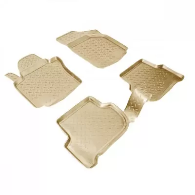 Коврики салонные для Seat Tarraco 3D (2018) (3 ряд) (бежевый)