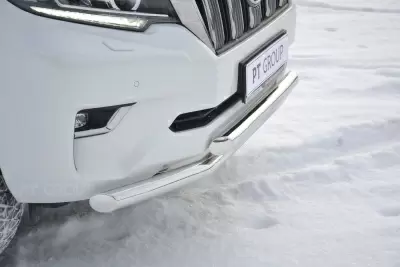 Защита переднего бампера двойная O63/63мм (НПС) TOYOTA LAND CRUISER PRADO 150 2017- от Интернет-Магазина Autoboks.kz