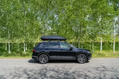 Автобокс Kamei Fosco 540  черный матовый двустороннее от интернет-магазина AUTOBOKS.kz. 