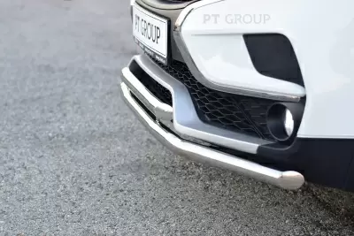 Защита переднего бампера двойная Ø51/51 мм (НПС) LADA XRAY Cross с 2018 от Интернет-Магазина Autoboks.kz