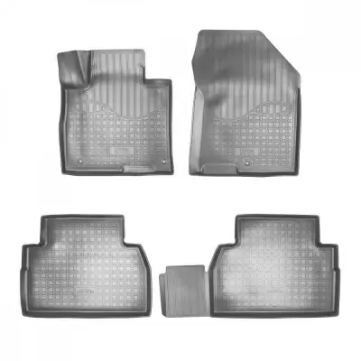 Коврики салонные для Hyundai Santa Fe (DM) (2012) (7 мест) (3 ряд) (серый)