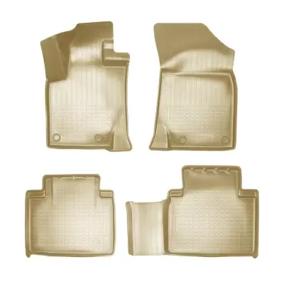 Коврики салонные для Geely Atlas PRO 3D (2021) (бежевый)