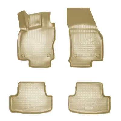 Коврики салонные для Volkswagen T-Roc 3D (2017) (бежевый)