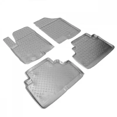 Коврики салонные для Kia Stinger 2WD 3D (2017) (серый)