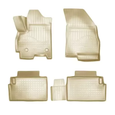 Коврики салонные для Chery Tiggo 4 Pro 3D (2022) (бежевый)