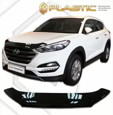 Мухобойка (дефлектор капота) для Hyundai Tucson 2015+ (арт. 2010010111724)