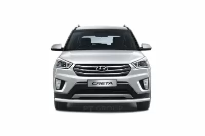 Защита переднего бампера одинарная O63 мм (НПС - нерж.) Hyundai CRETA c 2016 от Интернет-Магазина Autoboks.kz