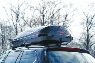 Автобокс Kamei Husky 510 черный глянцевый двустороннее от интернет-магазина AUTOBOKS.kz. 