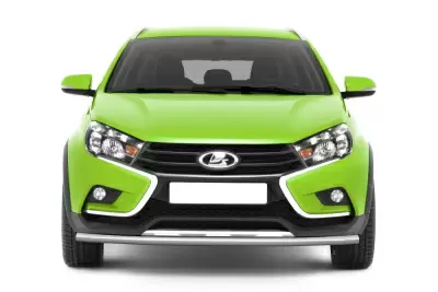 Защита переднего бампера одинарная O51 мм (НПС) LADA Vesta SW Cross с 2017