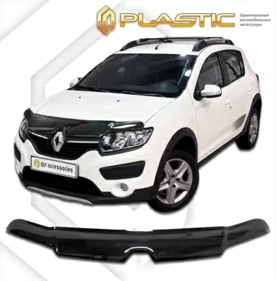 Мухобойка (дефлектор капота) для Renault Sandero Stepway 2014+  (арт. 2010010112745)