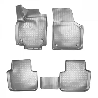 Коврики салонные для Volkswagen T-Cross 3D (2018) (серый)