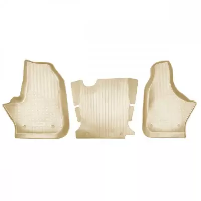 Коврики салонные для GAZ Gazel Next (2014) (задние для авто с доп.отопителем 2-го ряда) (бежевый)