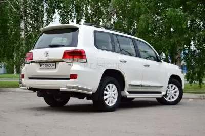 Защита заднего бампера двойная угловая 51/63мм (НПС) Toyota LAND CRUISER 200 2016- от Интернет-Магазина Autoboks.kz