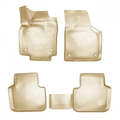 Коврики салонные для Volkswagen T-Cross 3D (2018) (бежевый)