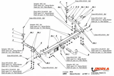 Фаркоп Imiola U/001 для Subaru Forester 1997-2008 от Интернет-Магазина Autoboks.kz