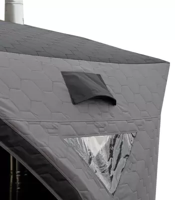 Палатка Wild Land Ice hub 500 для зимней рыбалки/сауны с термальным центром + пол + дождевик