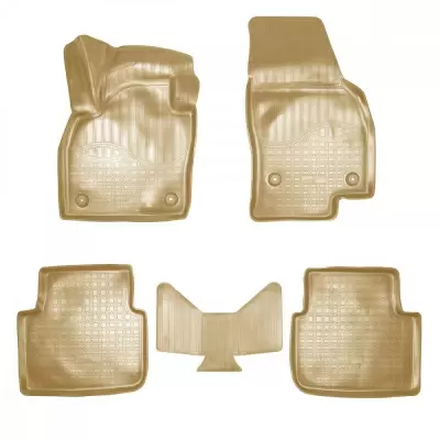 Коврики салонные для Skoda Fabia III (NJ) 3D (2014) (бежевый)