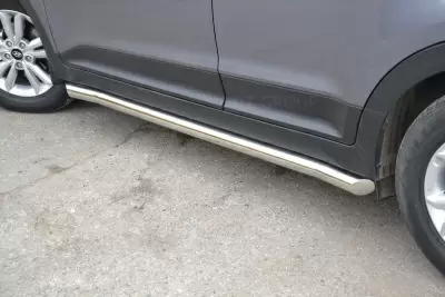 Защита порогов вогнутая O63 мм (НПС) Hyundai CRETA c 2016 от интернет-магазина AUTOBOKS.kz. 