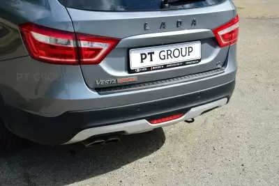 Накладка на задний бампер (ABS) LADA Vesta SW Cross с 2017 на автомобиль от Интернет-Магазина Autoboks.kz