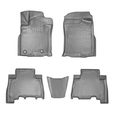 Коврики салонные для Toyota LC Prado (150 серия) 3D (2013) (5 мест) (серый)
