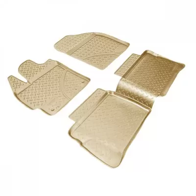 Коврики салонные для Toyota LC-150 Prado (J150) (2010) (3 ряд,1 шт) (бежевый)