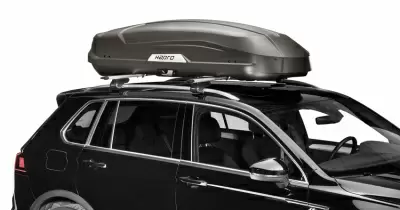 Автобокс Hapro Trivor 440 (440 л) черный матовый антрацит двустороннее от интернет-магазина AUTOBOKS.kz. 