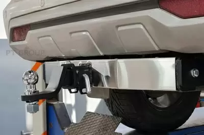 Фаркоп на Mitsubishi Pajero Sport 2021+ с нерж накладкой  /съемный квадрат/ от Интернет-Магазина Autoboks.kz